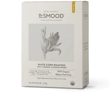 white corn rigatoni